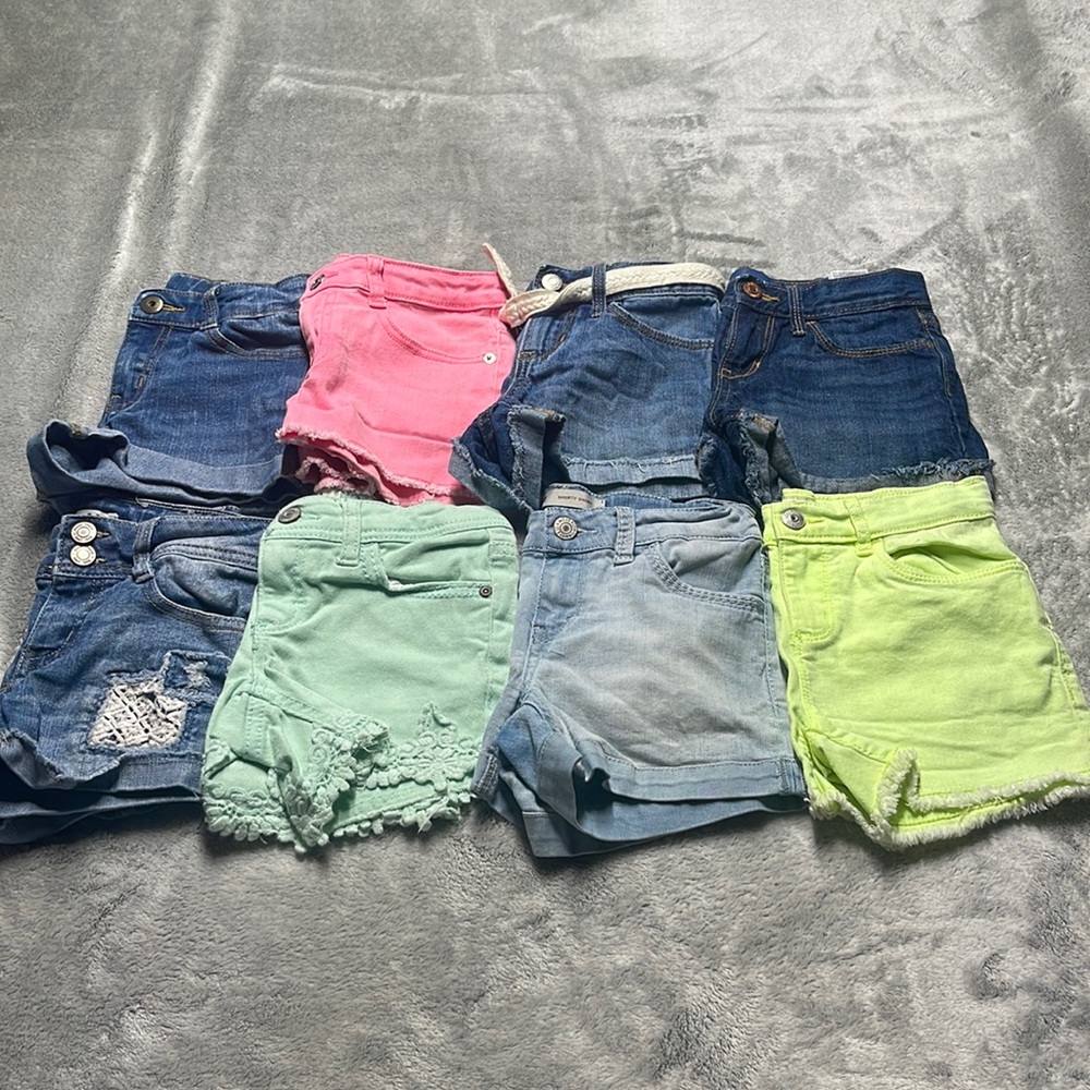 Girls Jean shorts Levi’s Mudd Crazy 8 Old Navy OshKosh Size 8
